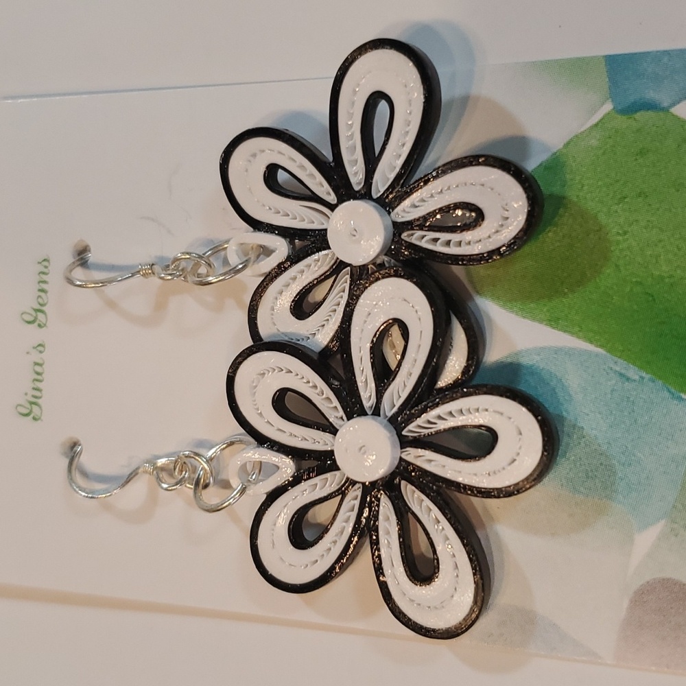 jewelry paper quill earrings hand crafted